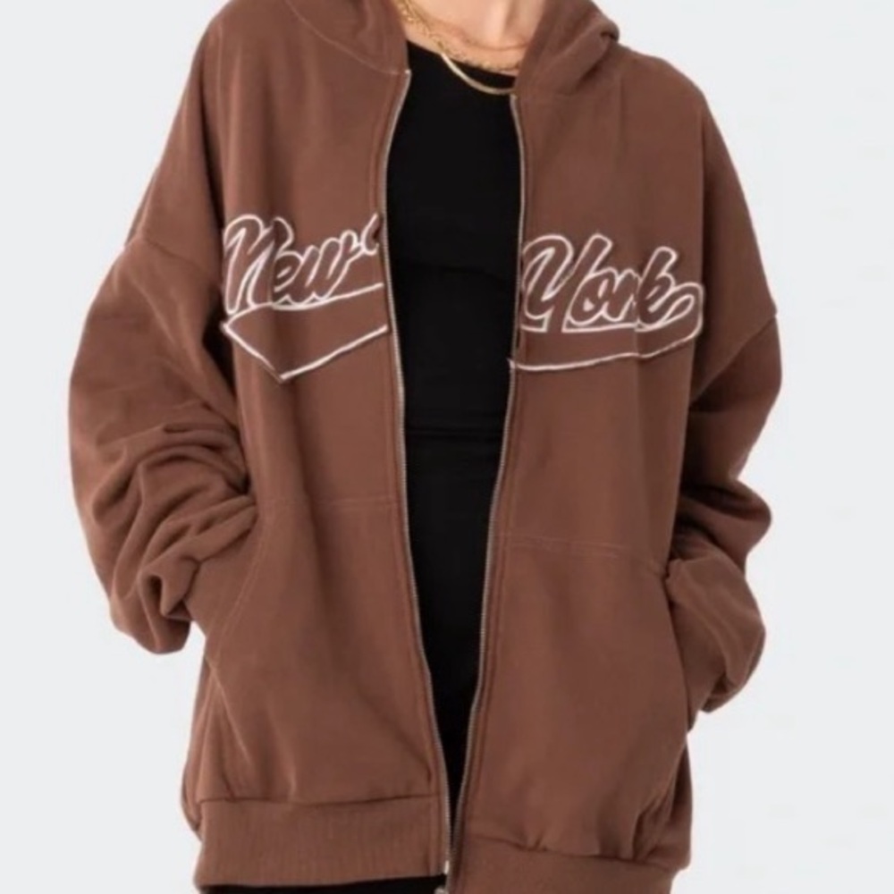 Edikted “New York” Zip-up Hoodie